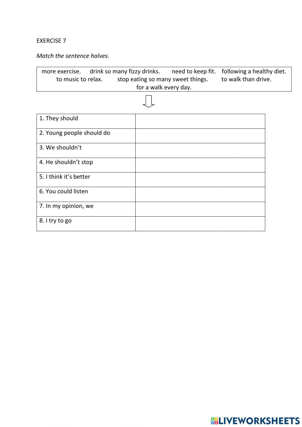 IE0, Unit 8, Reading and Writing, Exercise 7