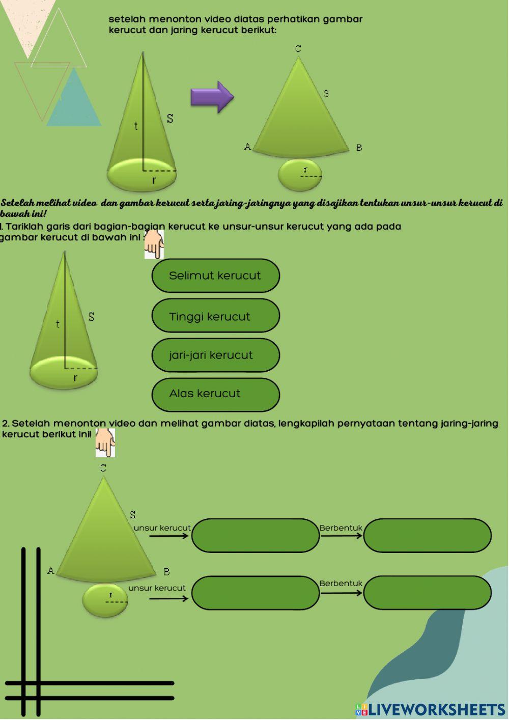 LKPD Luas Permukaan Kerucut