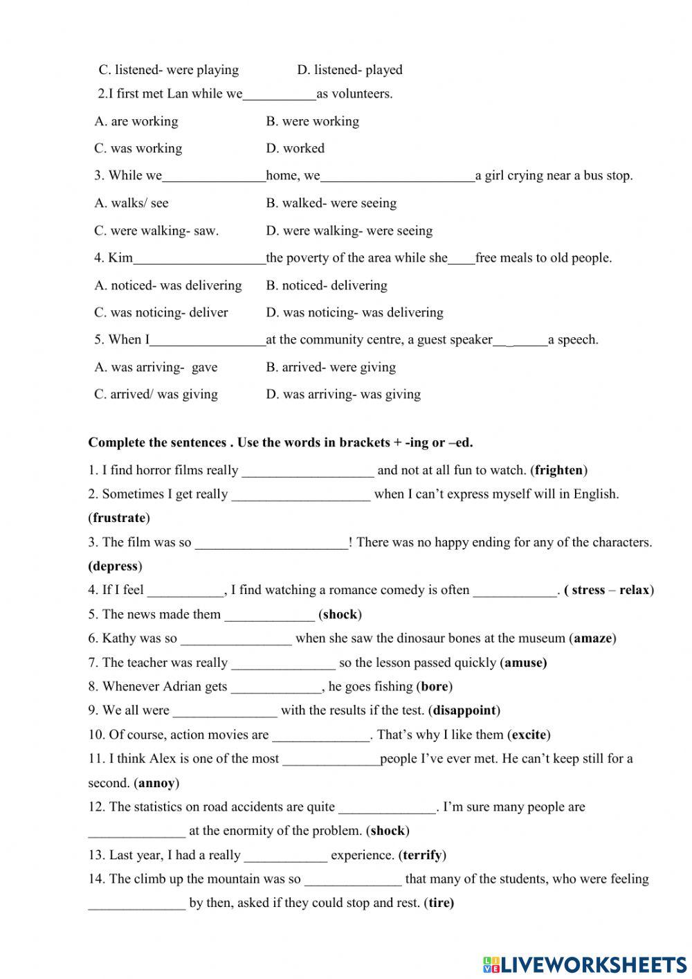 E10- Unit 4, Looking back