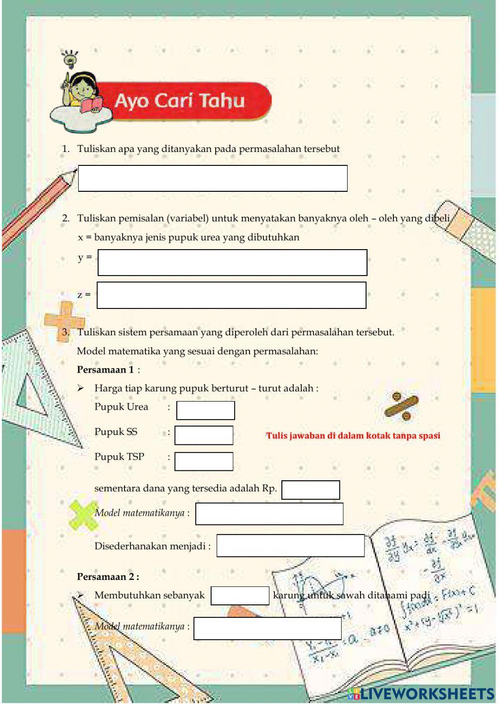 Lkpd matematika spltv