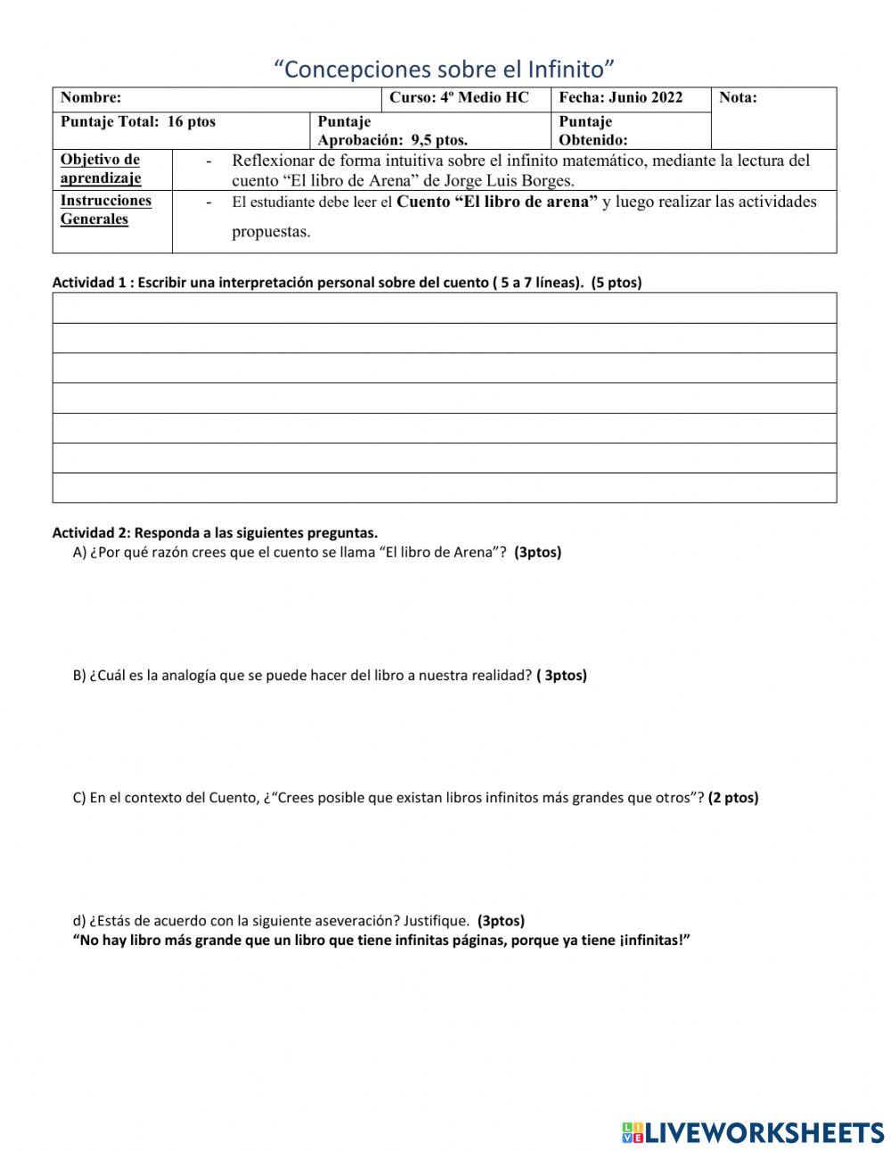 Concepciones Intuitivas sobre el Infinito