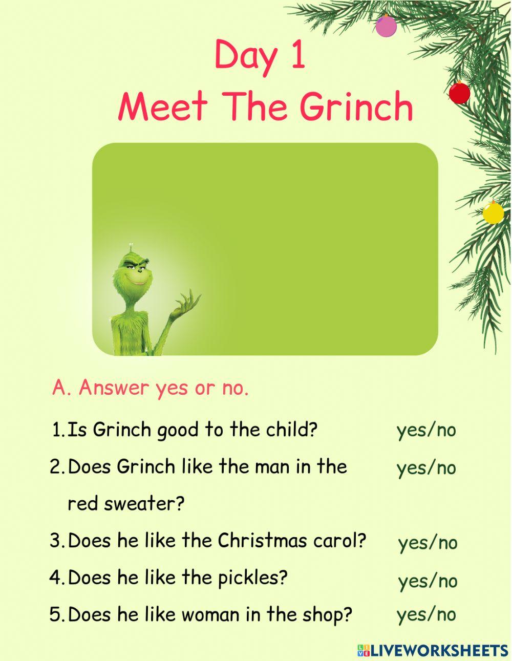 The Grinch Worksheets