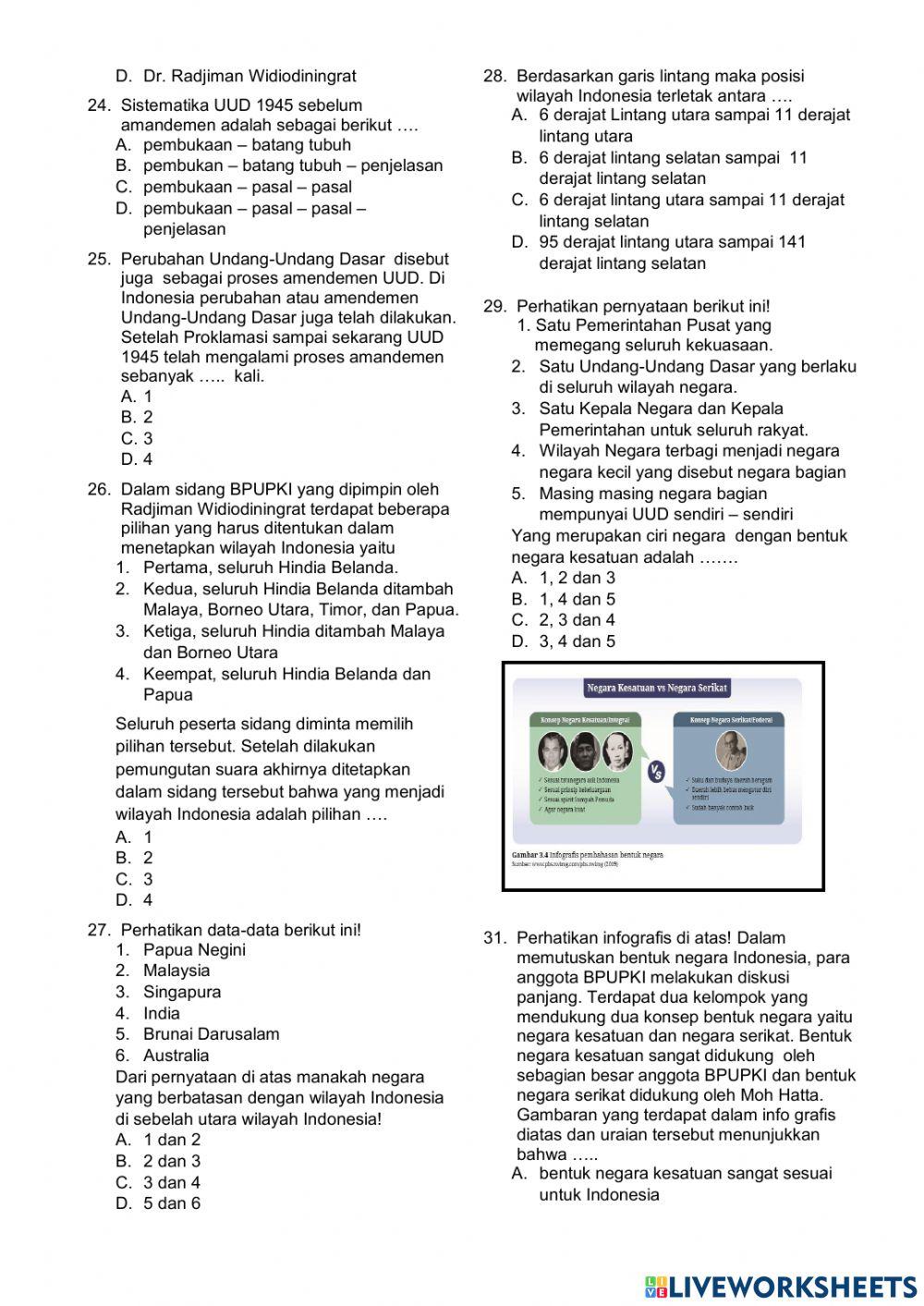 LATIHAN SOAL PPKn  SUMATIF AKHIR SEMESER GASAL 2022