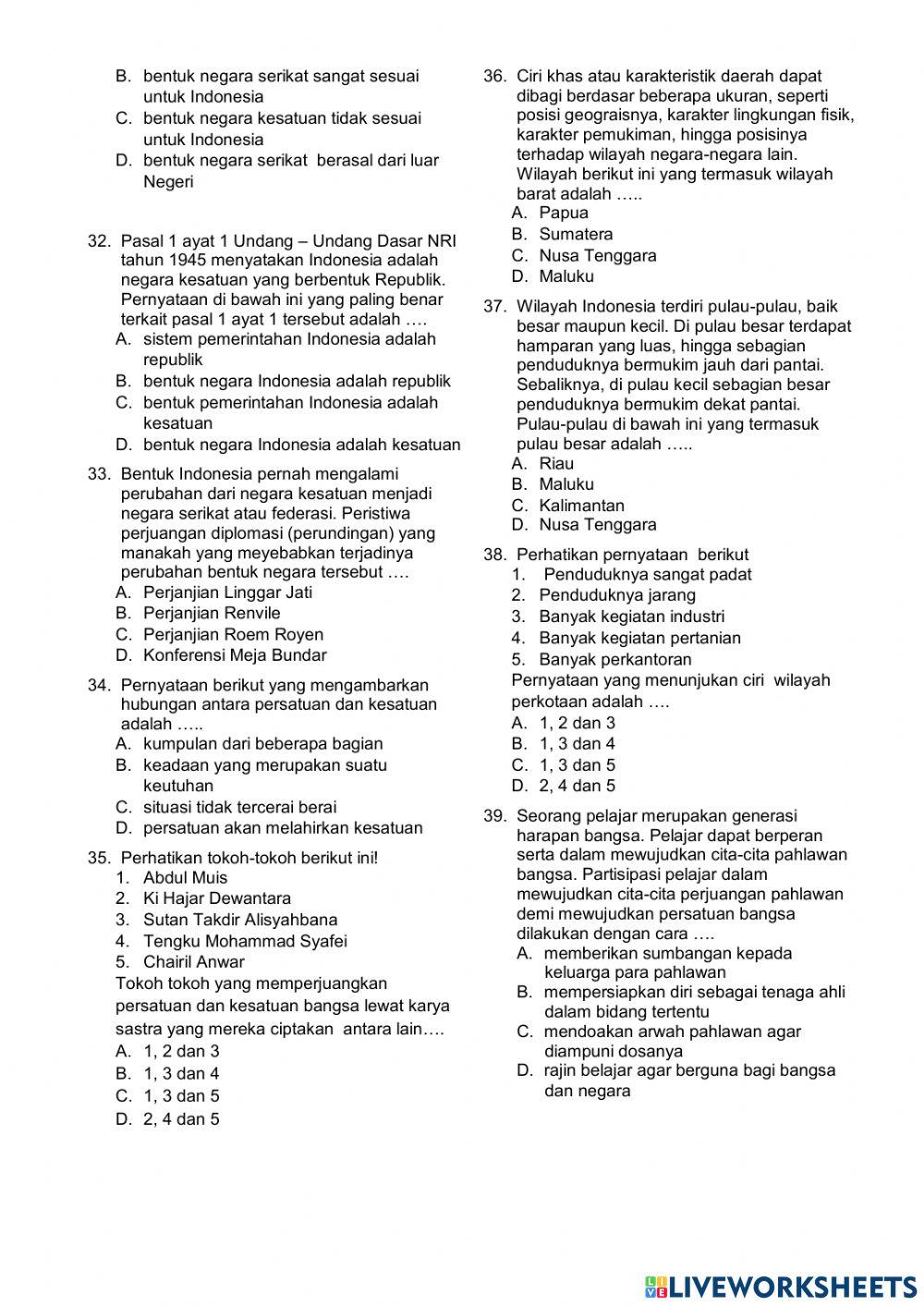 LATIHAN SOAL PPKn  SUMATIF AKHIR SEMESER GASAL 2022