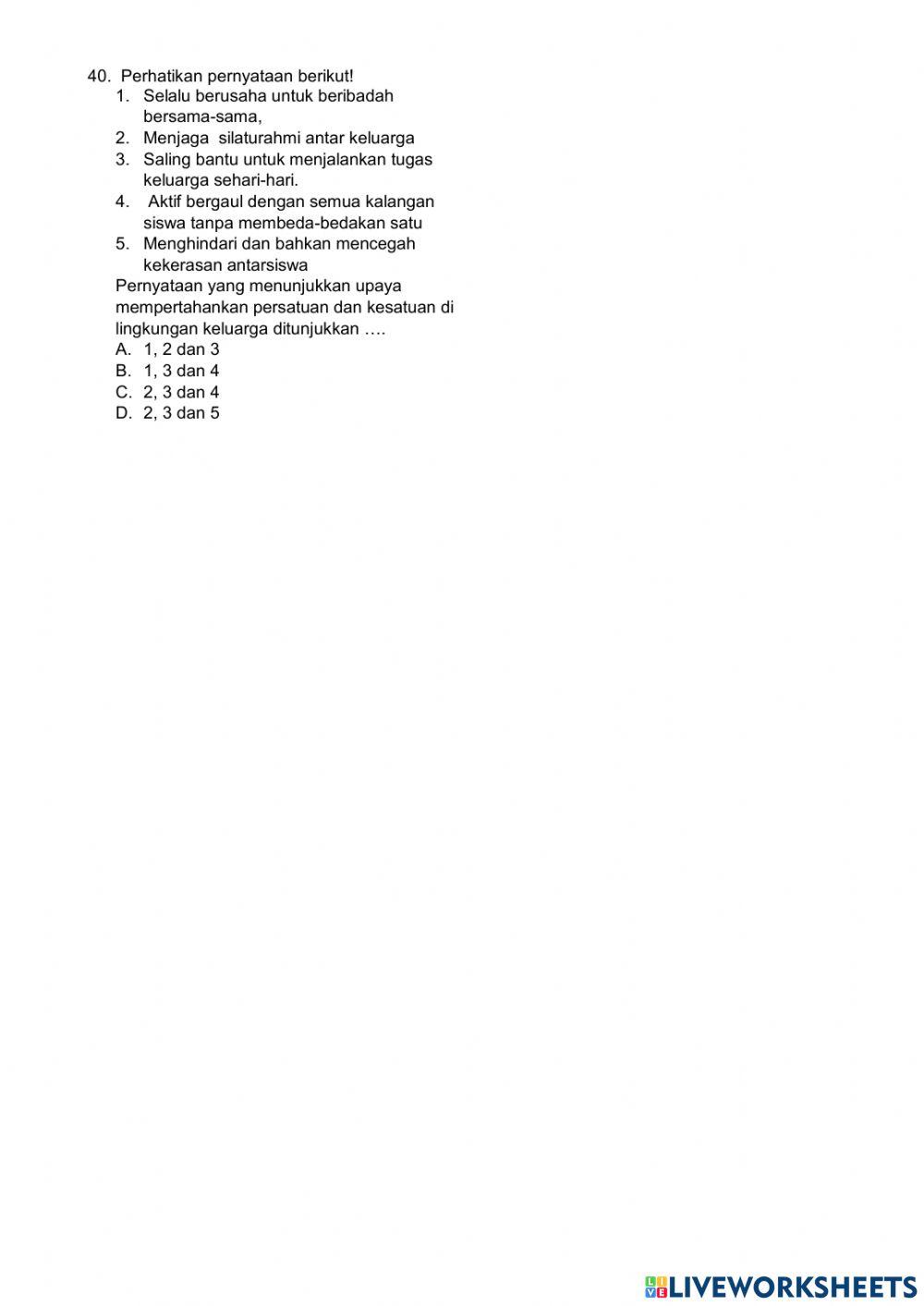 LATIHAN SOAL PPKn  SUMATIF AKHIR SEMESER GASAL 2022