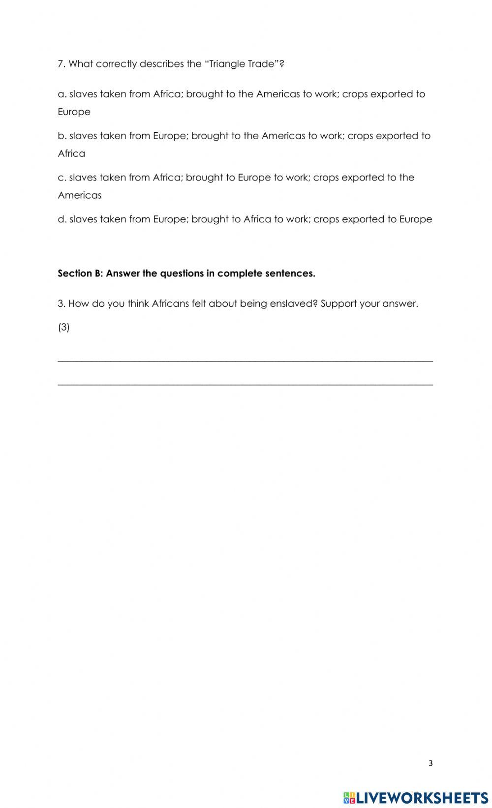 Social Studies Checkpoint Exam