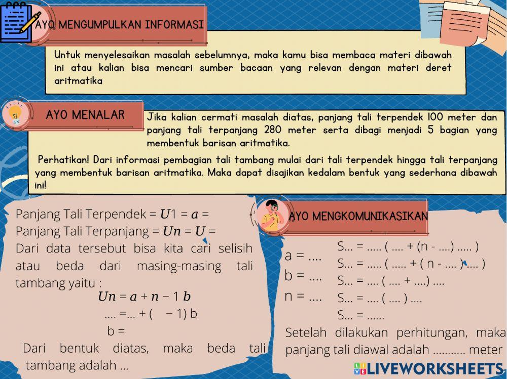 LKPD PBL Deret Aritmatika