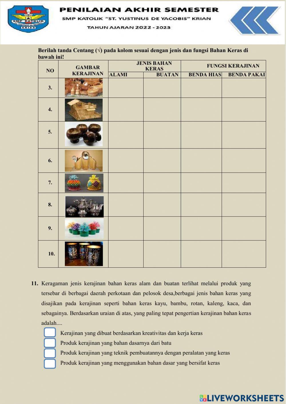 Pas prakarya kelas 9