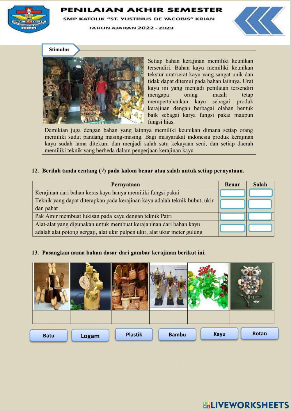 Pas prakarya kelas 9