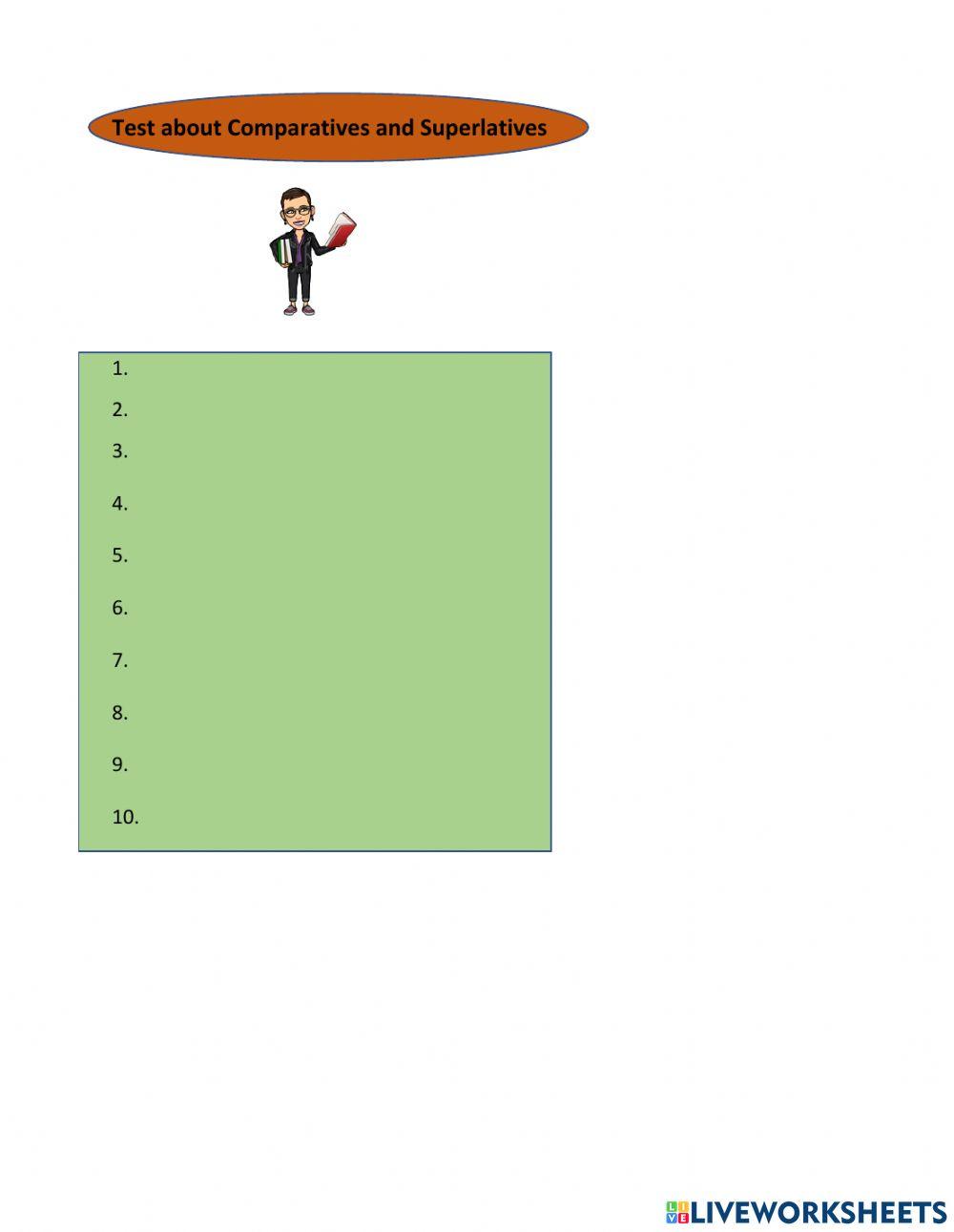 Comparatives and Superlatives according to video