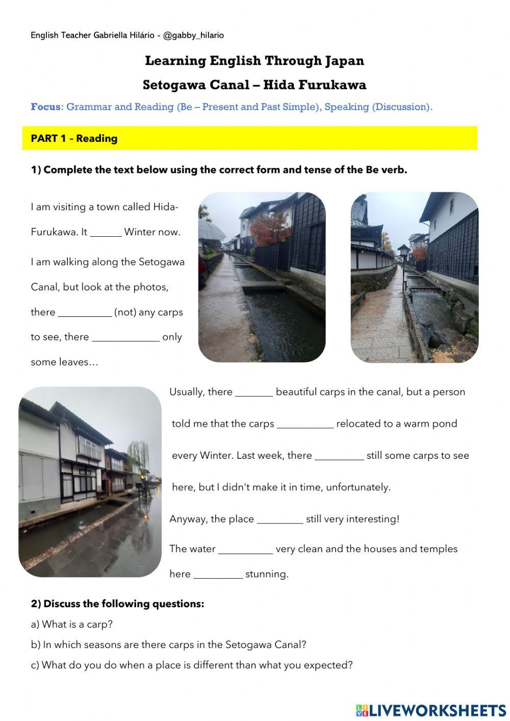 Learning English Through Japan Setogawa Canal – Hida Furukawa