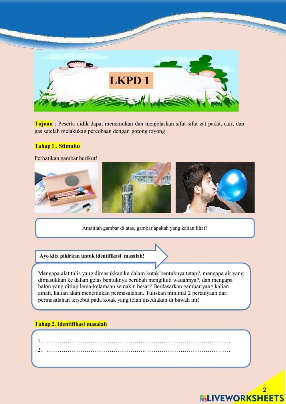 LKPD Zat dan Perubahannya