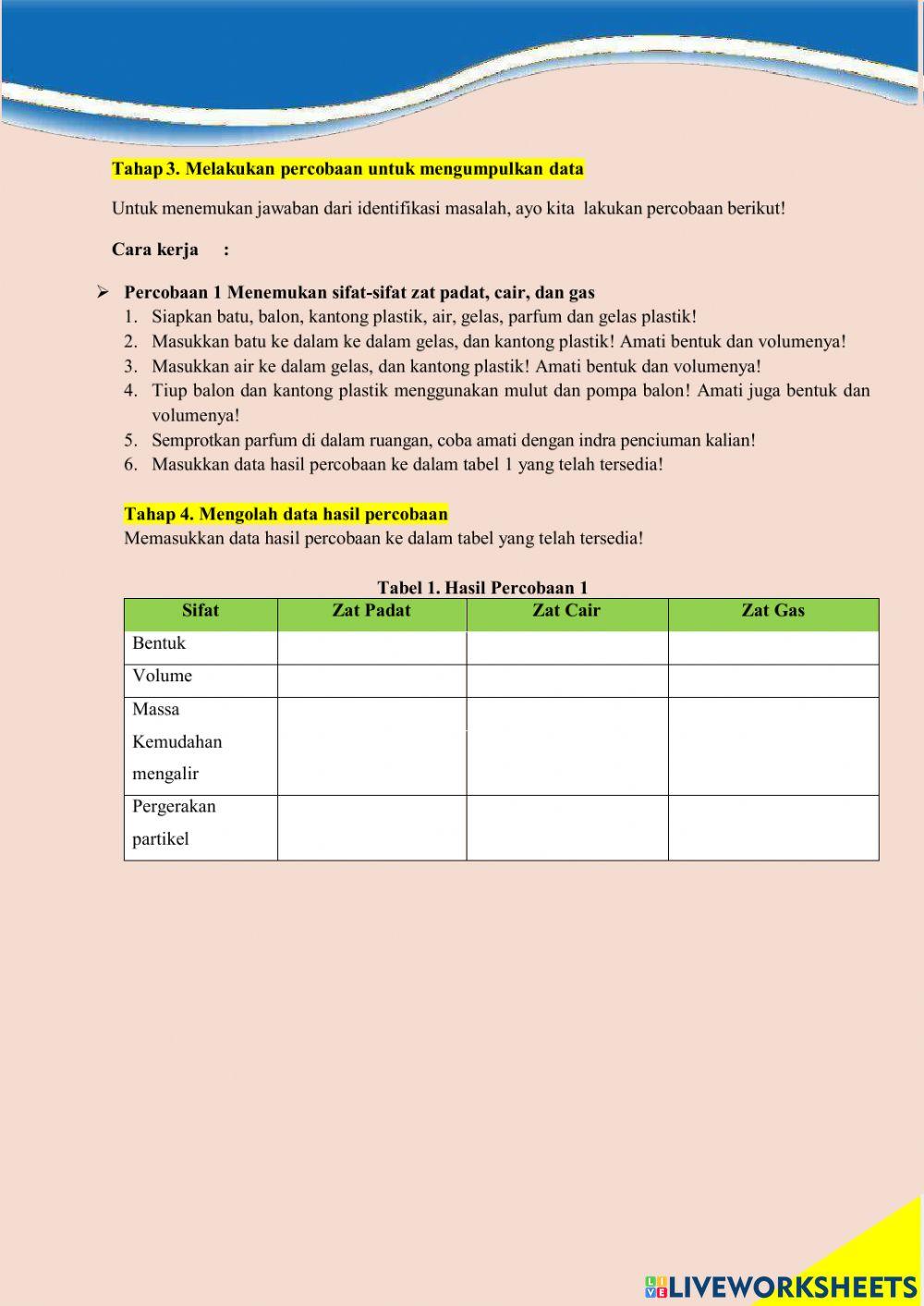 LKPD Zat dan Perubahannya