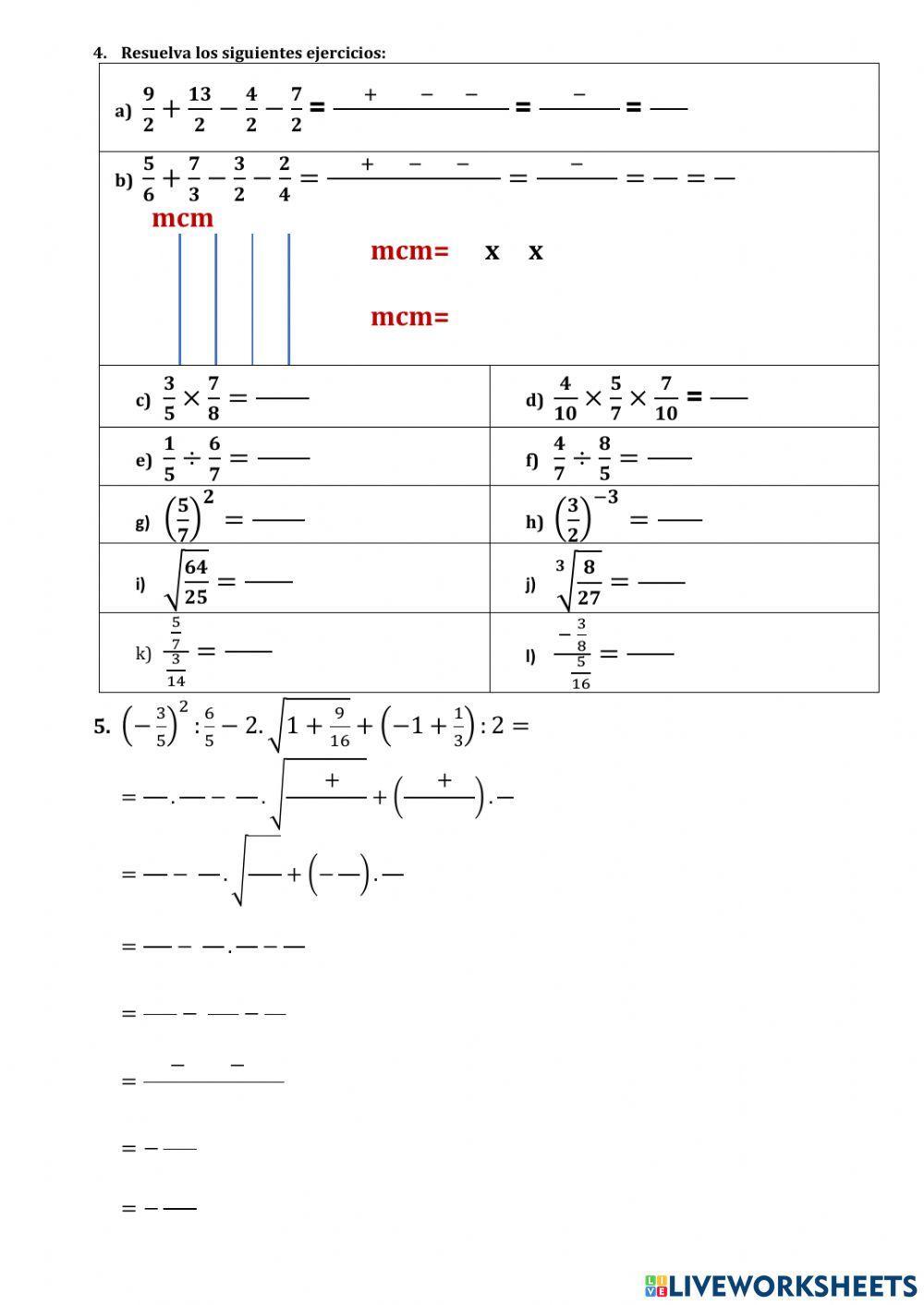 Numeros racionales y logica matematica