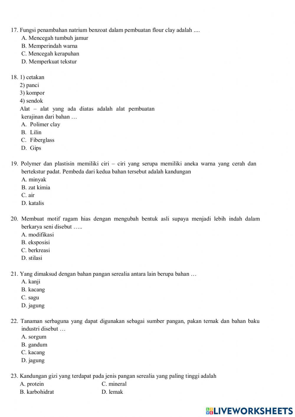 Pas Prakarya kelas 8