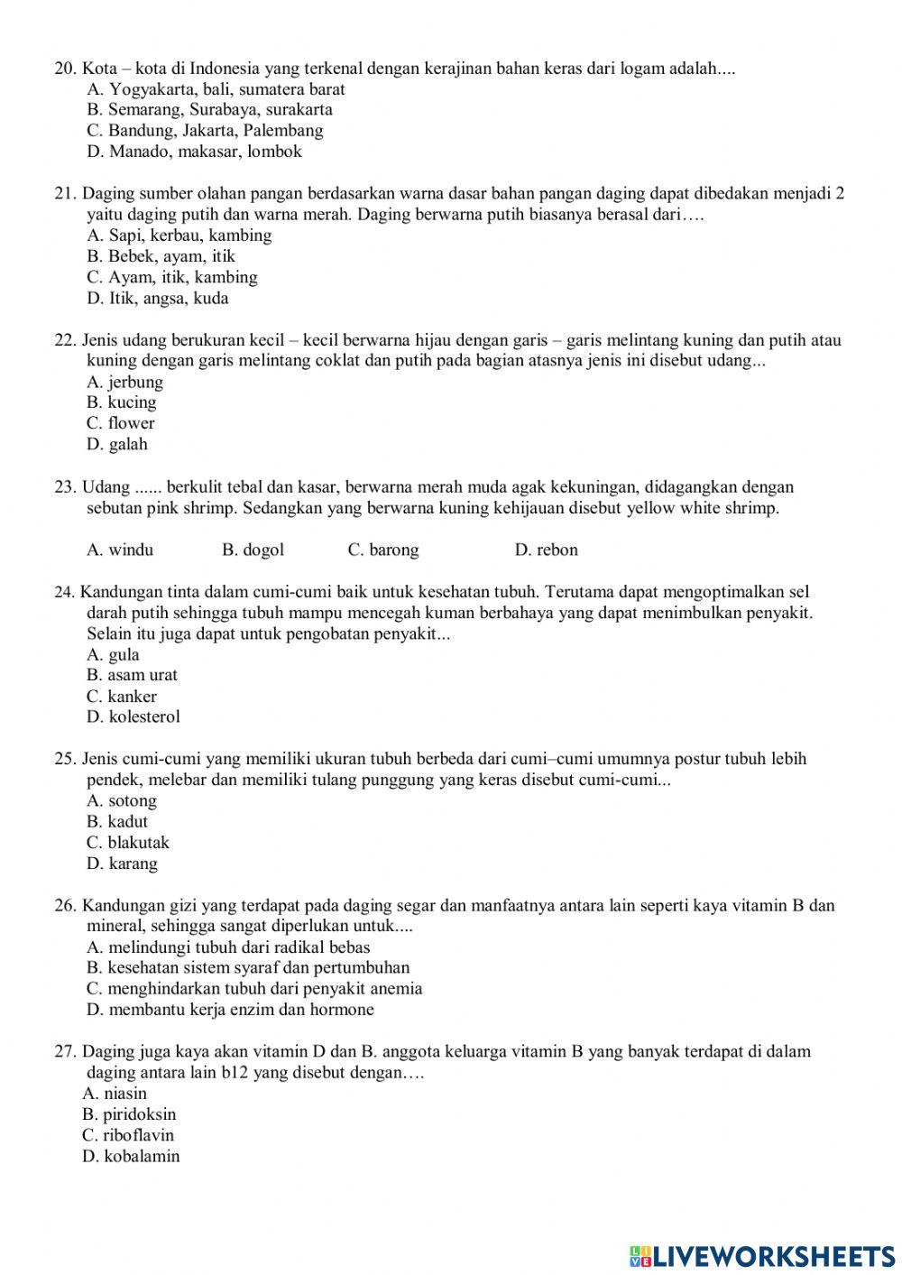 PAS Prakarya kelas 9