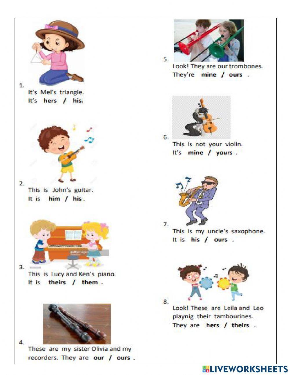 Possessive Pronouns