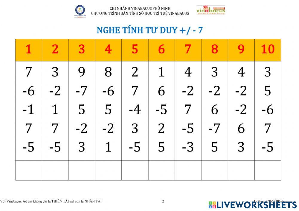 Nghe tính tư duy +-- 7