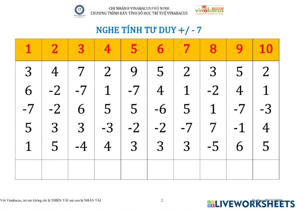 Nghe tính tư duy +-- 7