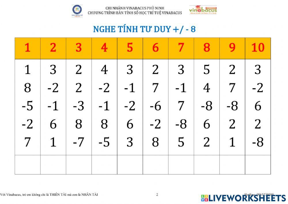 Nghe tính tư duy +-- 8