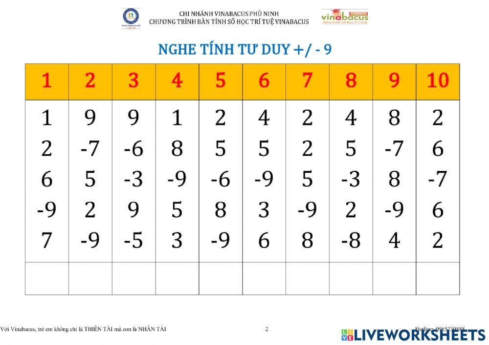 Nghe tính tư duy +-- 9