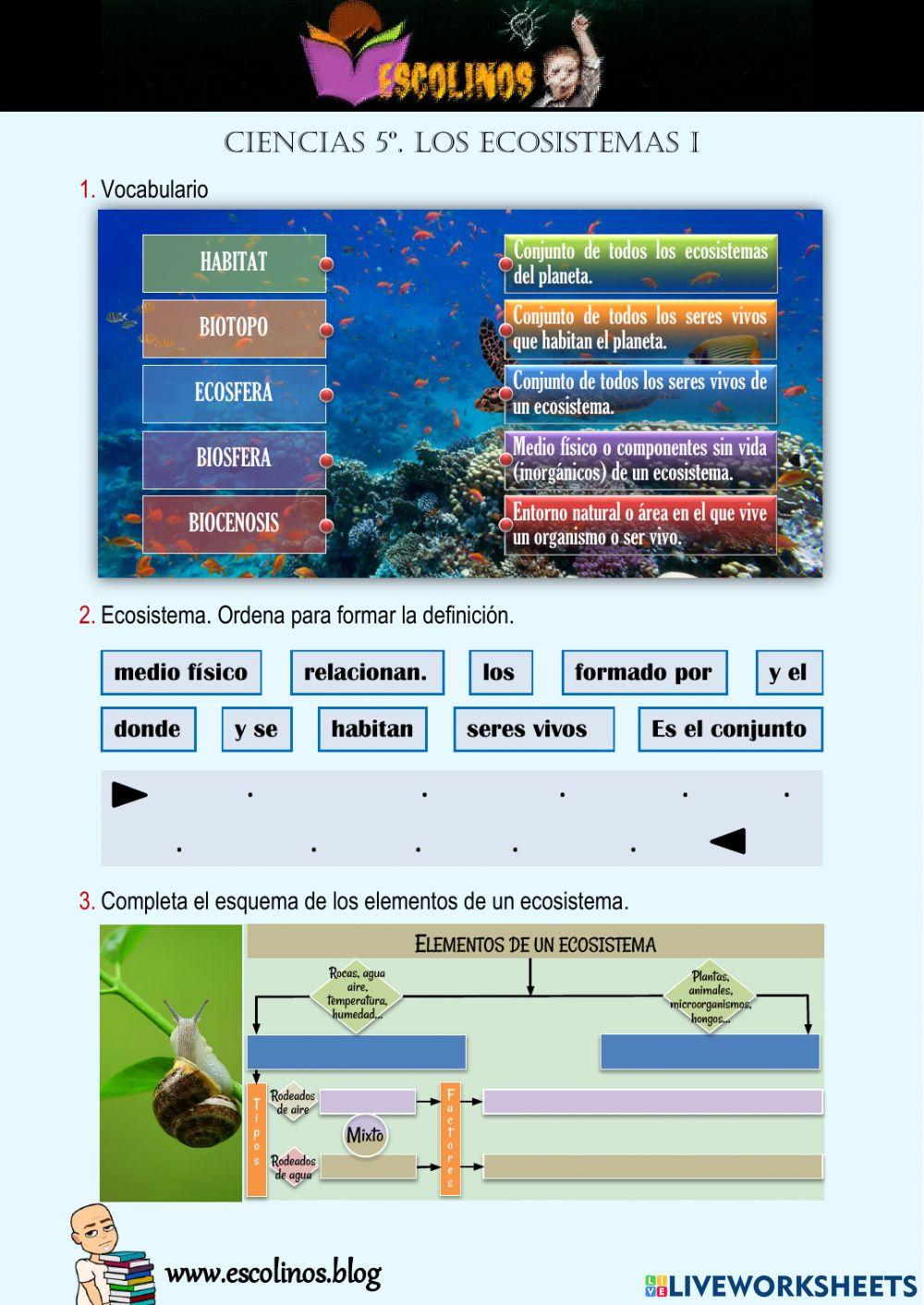 Naturales 5º. Los ecosistemas I