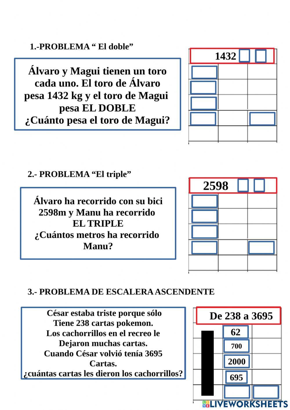 3º primaria problemas abn 6