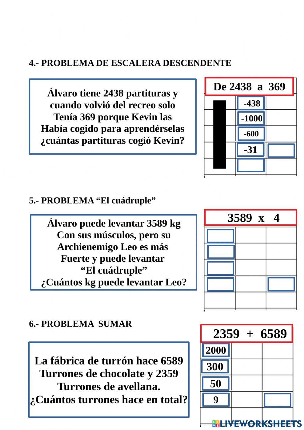 3º primaria problemas abn 6