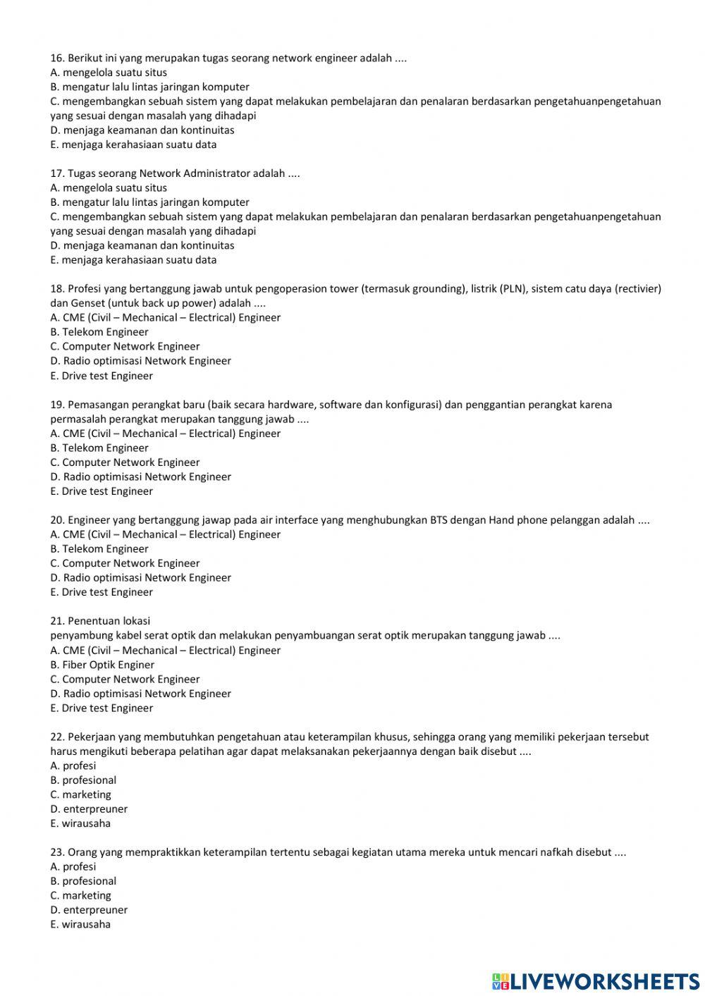 Uji Kompetensi DTJKT