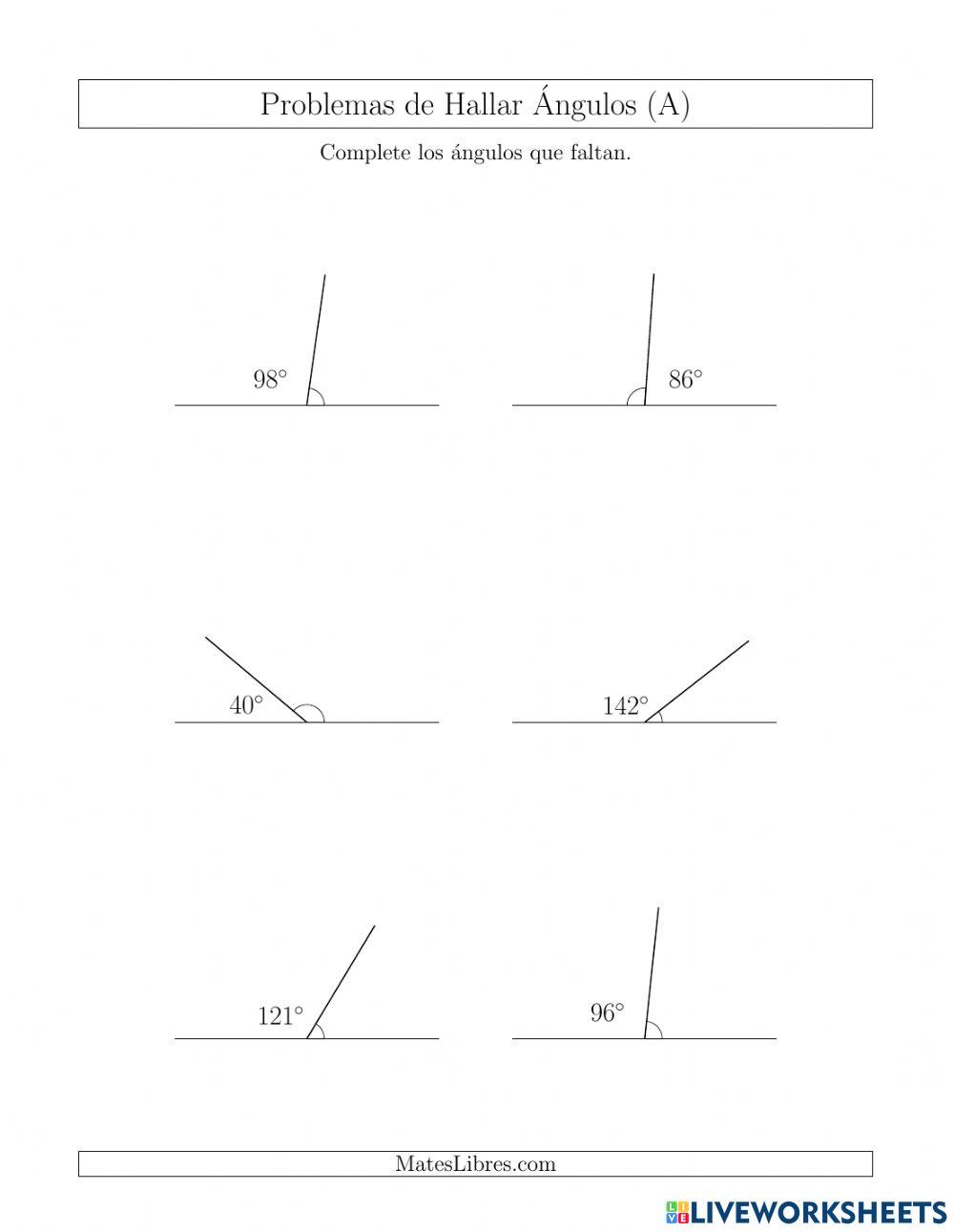 Angulos suplementarios