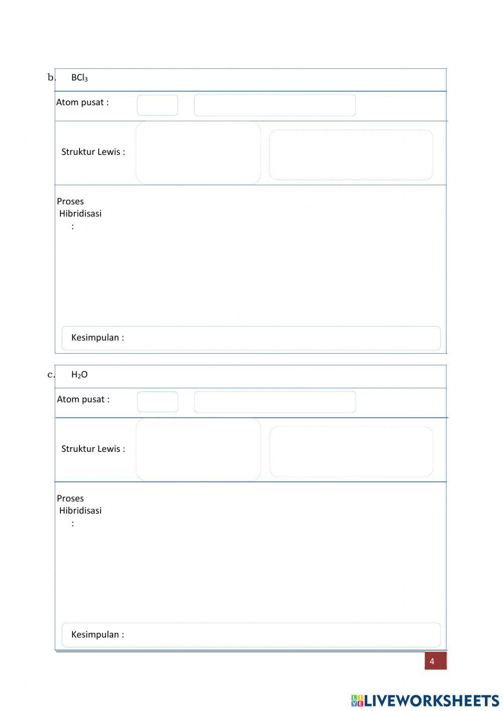 Bentuk Molekul (Teori Hibridisasi)