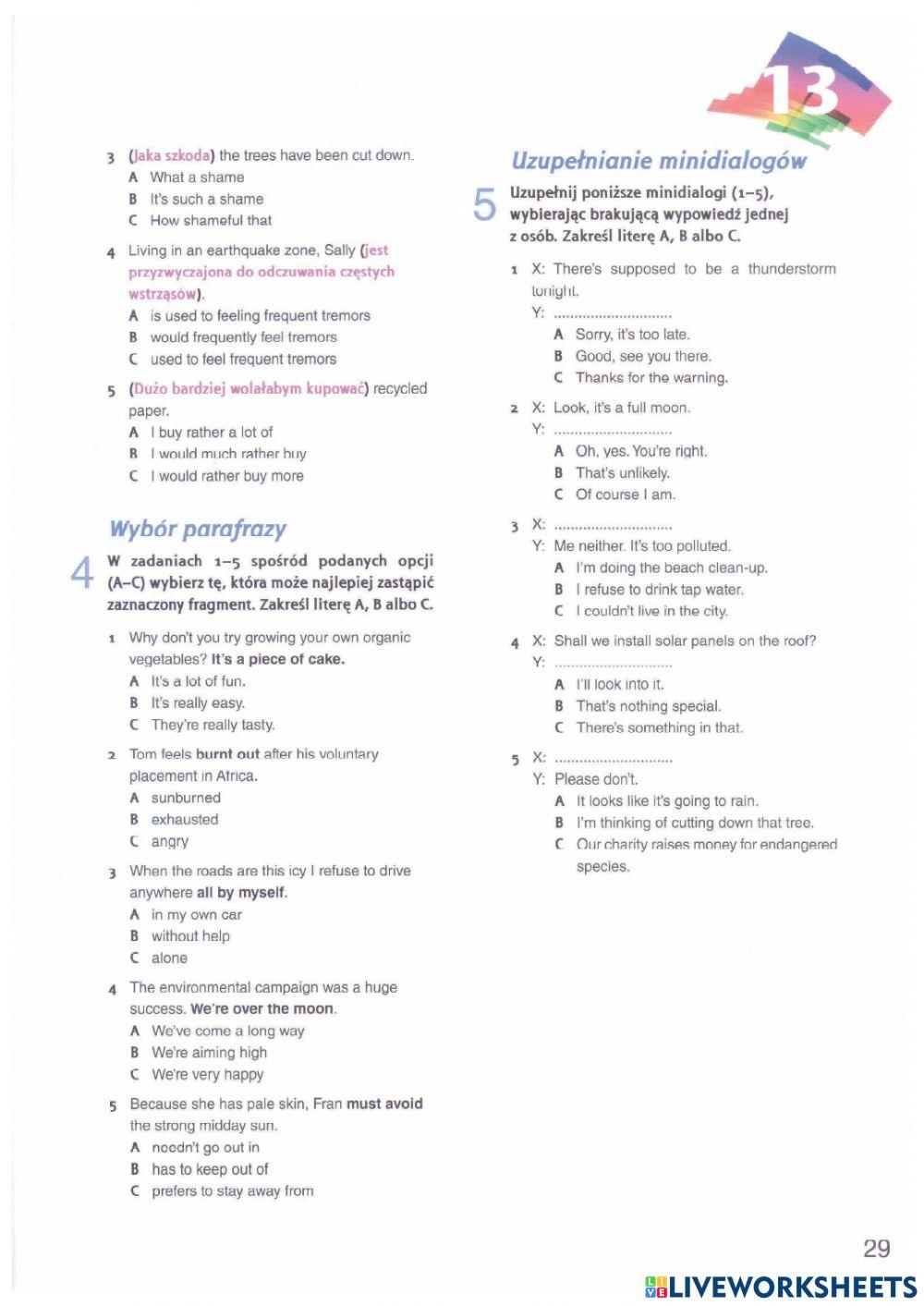 Matura Skills Świat przyrody