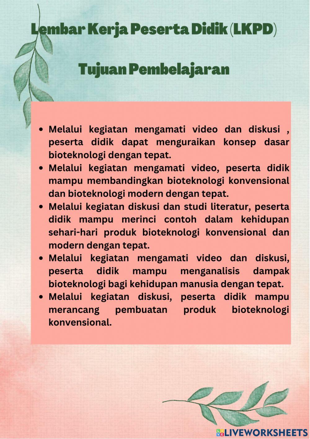 Bioteknologi pertemuan 1