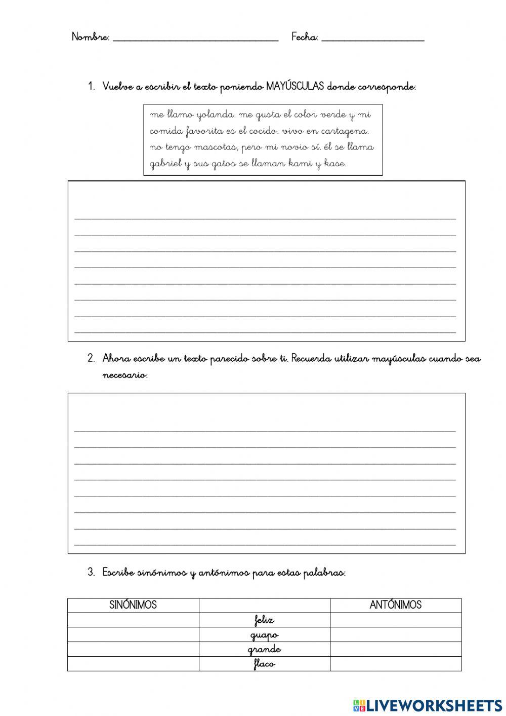 Evaluación de Lengua