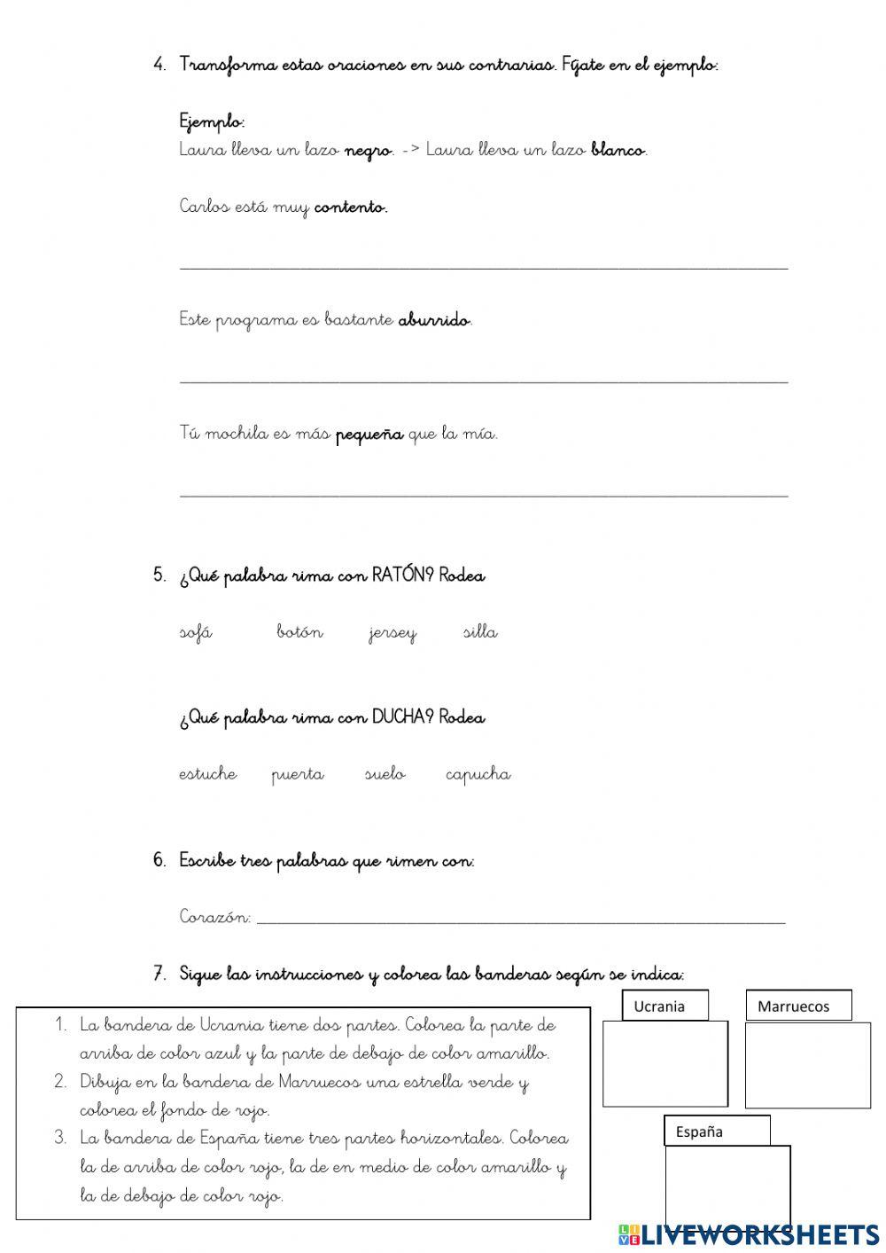Evaluación de Lengua