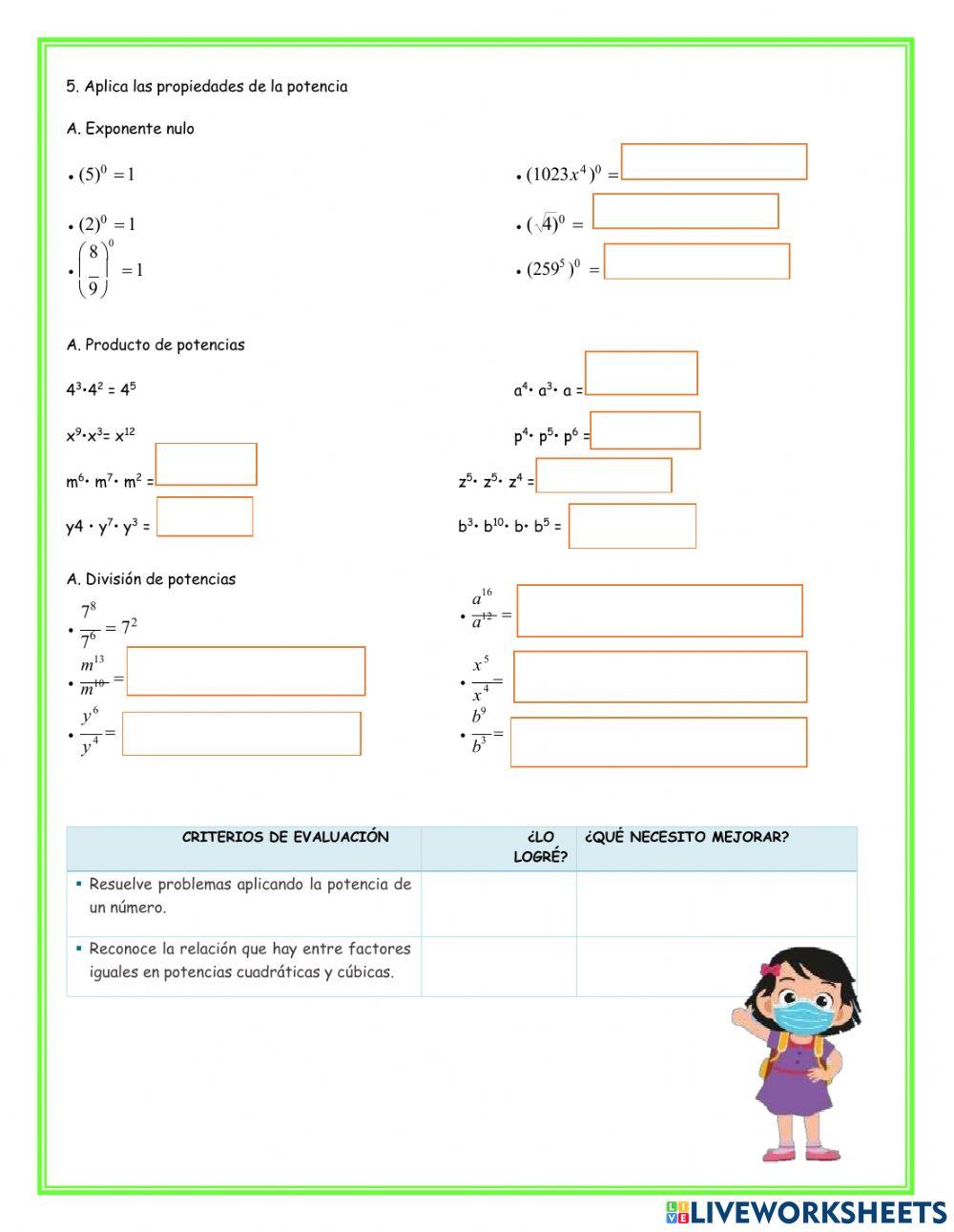 Problemas con potencias