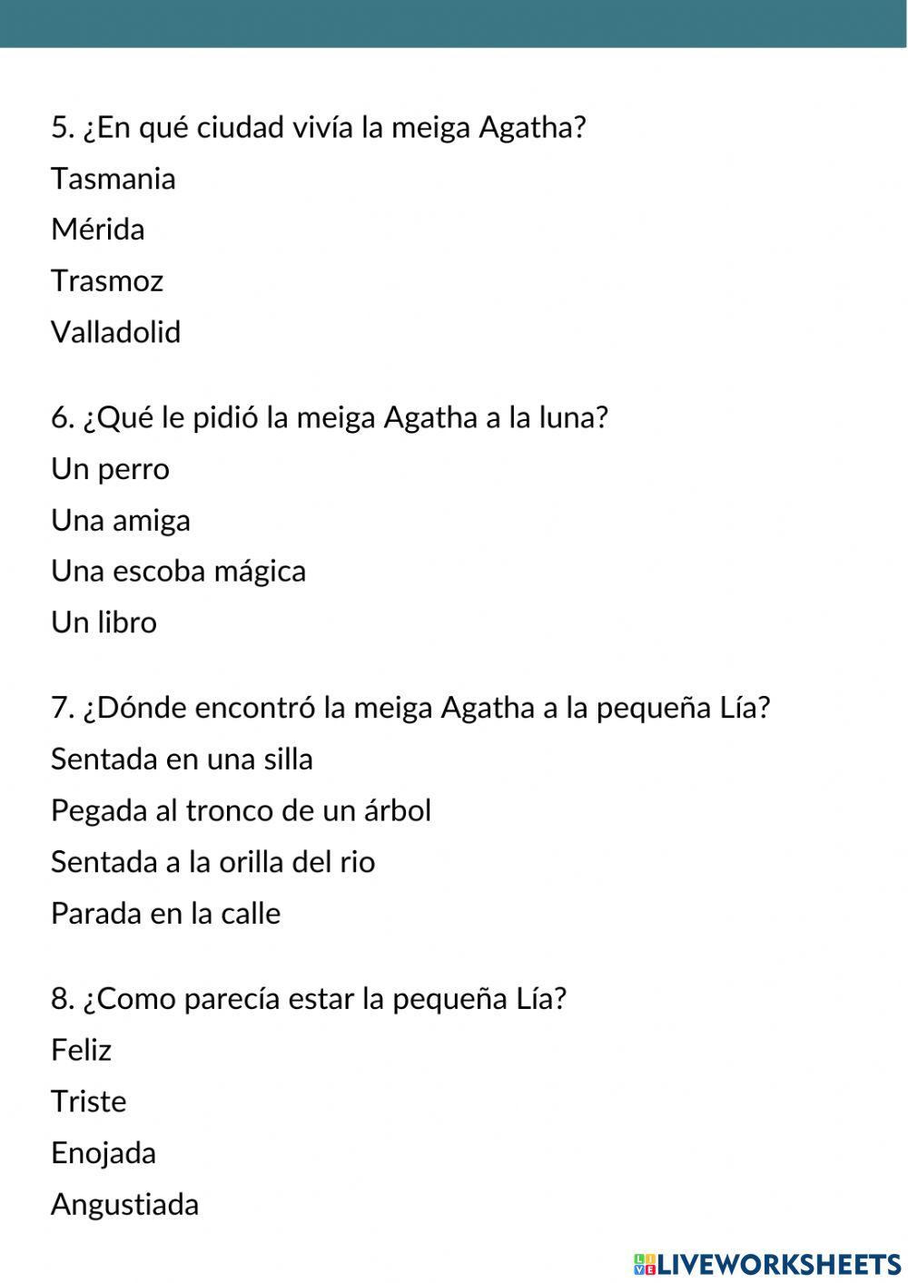 La pequeña Lía y la meiga Agatha