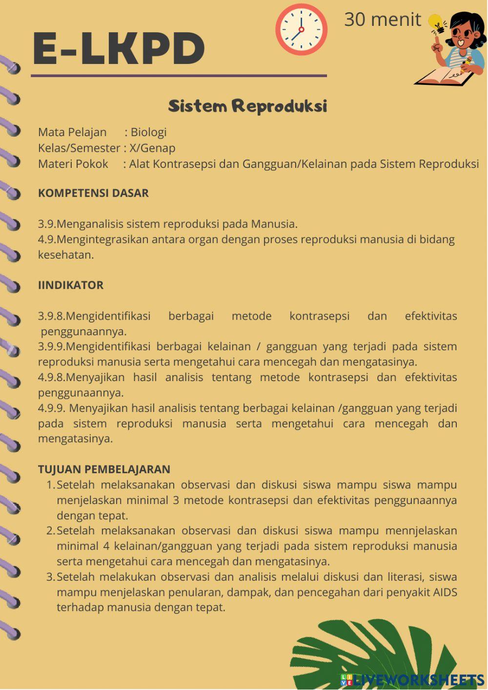 E LKPD Sistem Reproduksi 2