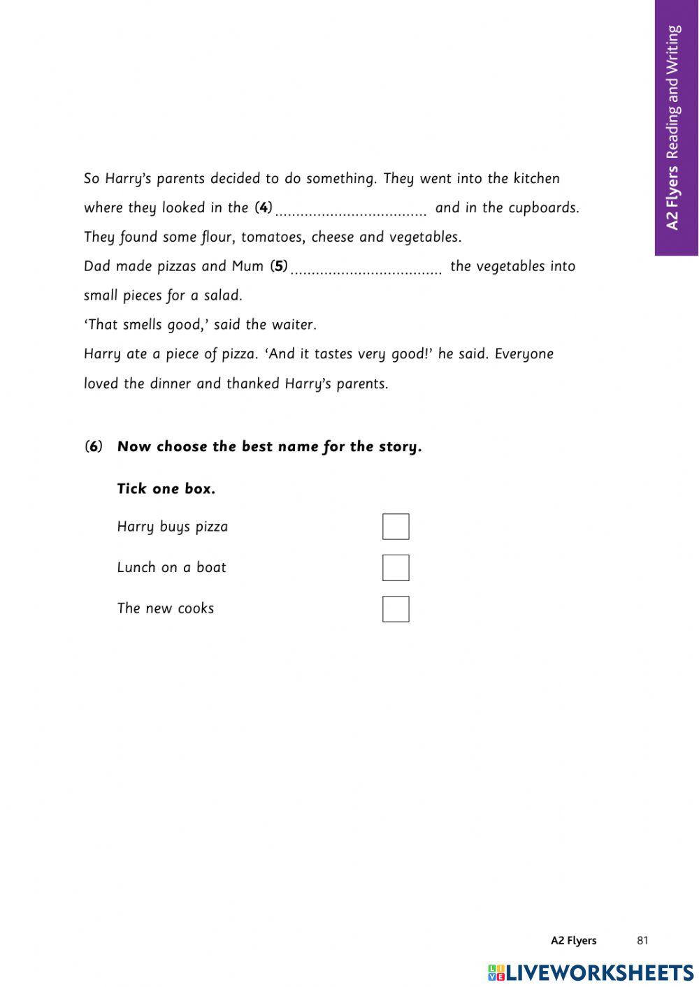 FLYERS - MOCK TEST 4 - RW - PART 1-2-3