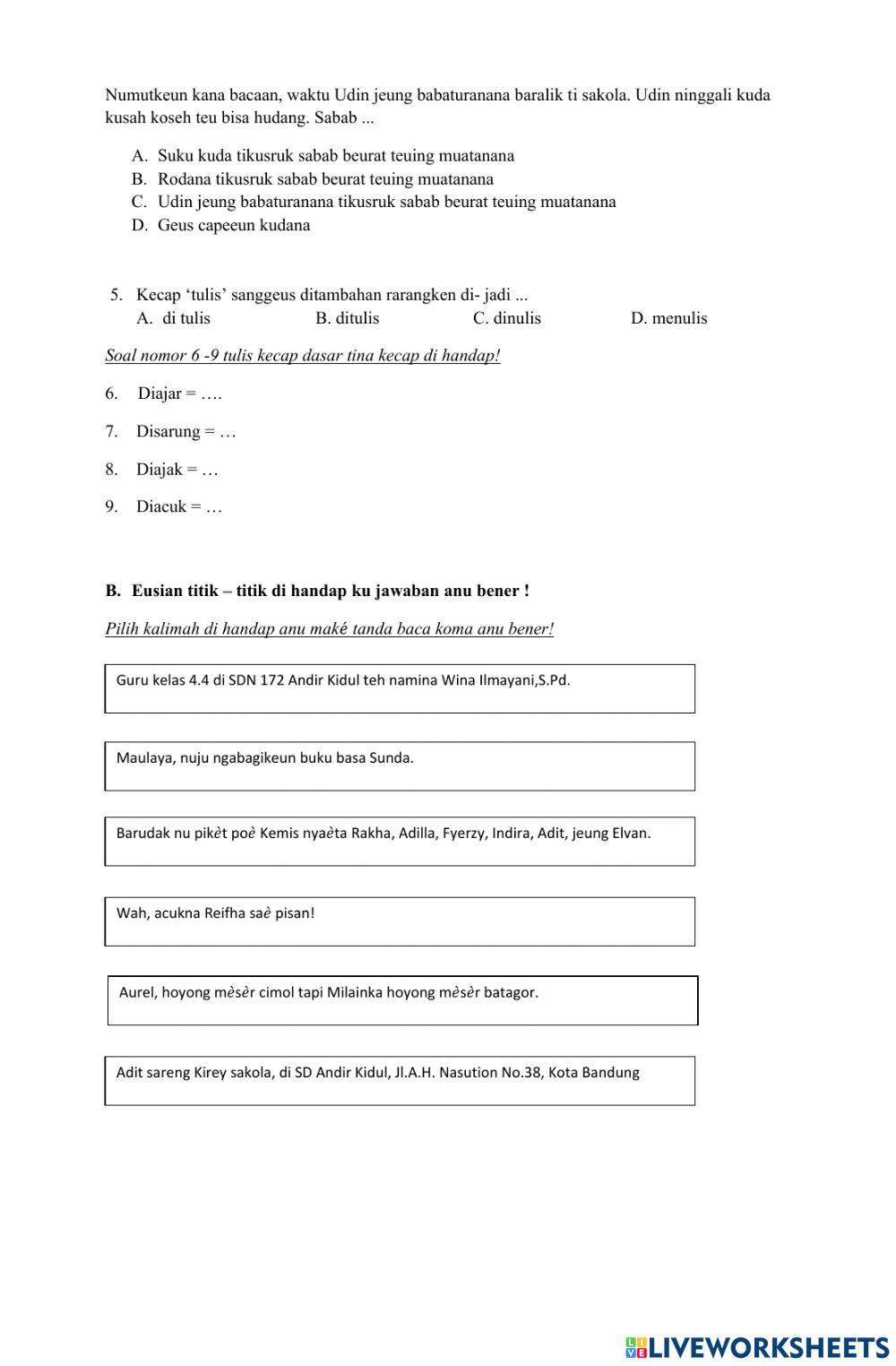 PH Bahasa Sunda kelas 4