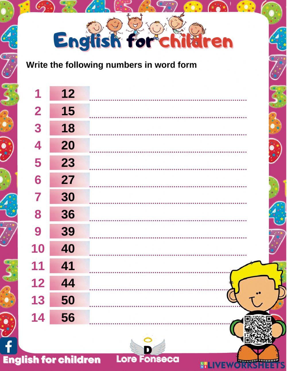 Writing two- and three-digit numbers with letters efc lore
