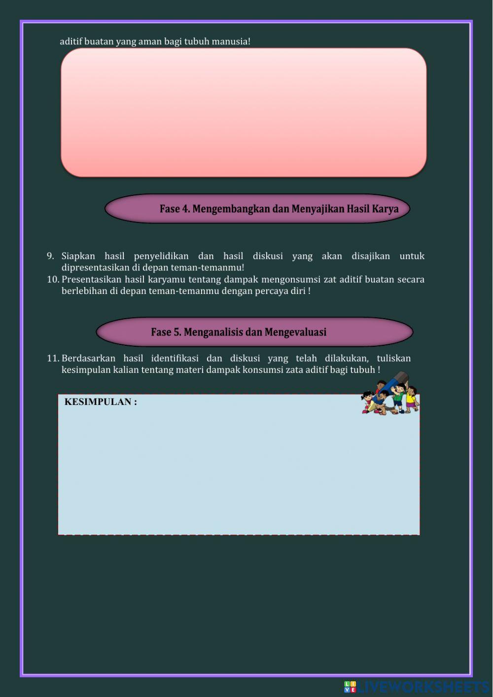 LKPD 5.2 Dampak Zat Aditif