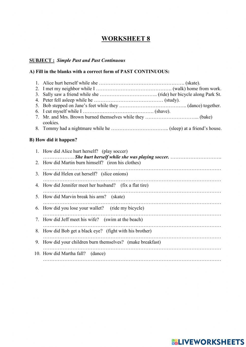 Past Simple-Past Continuous