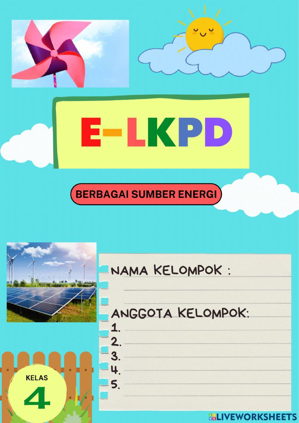 E-lkpd sumber energi kelas 4
