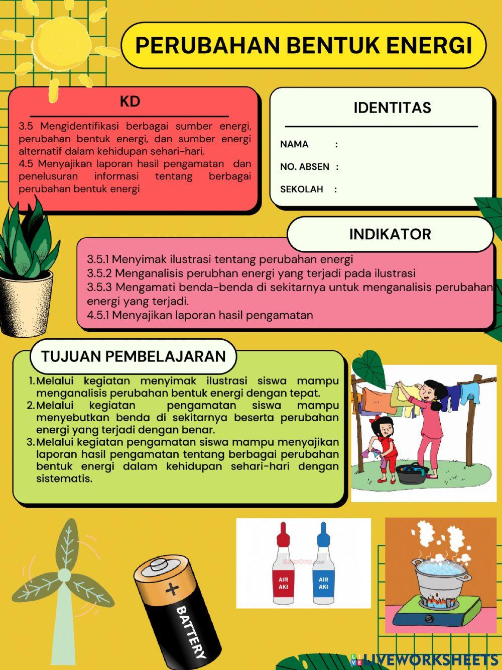E-lkpd materi perubahan bentuk energi