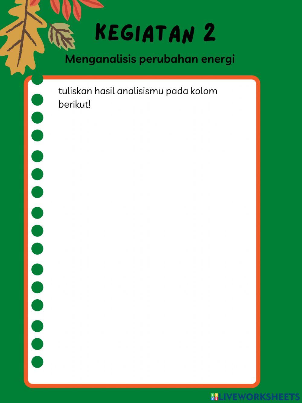E-lkpd materi perubahan bentuk energi