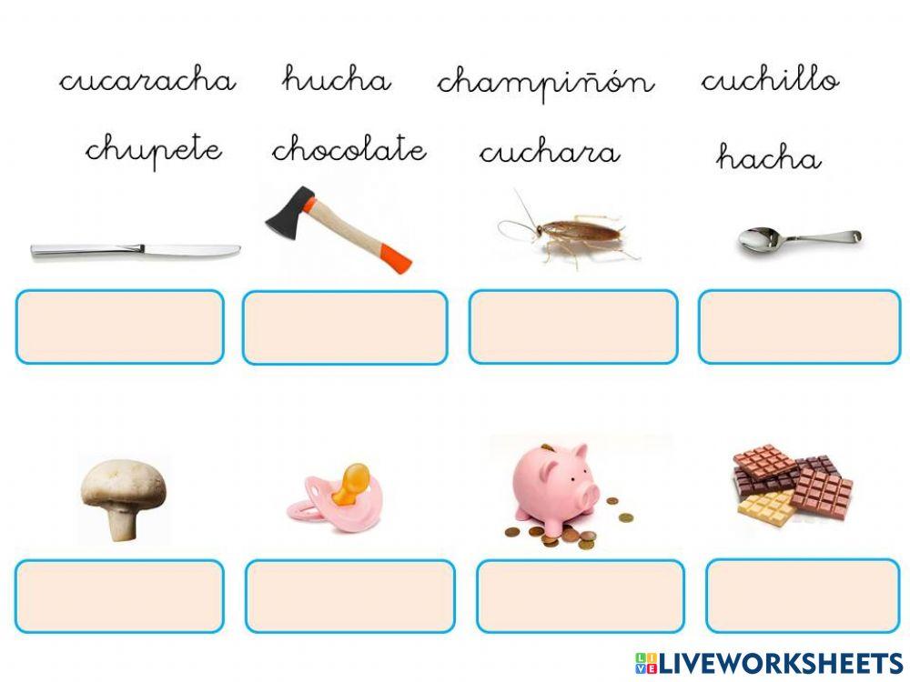 Asociación-imagen Letra ch