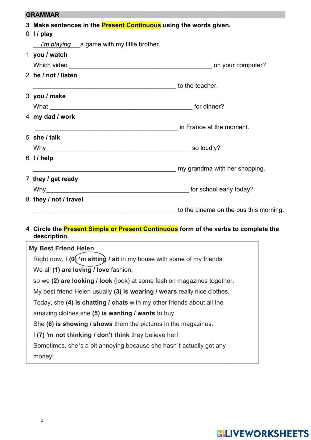WW 2 Unit 2 test language