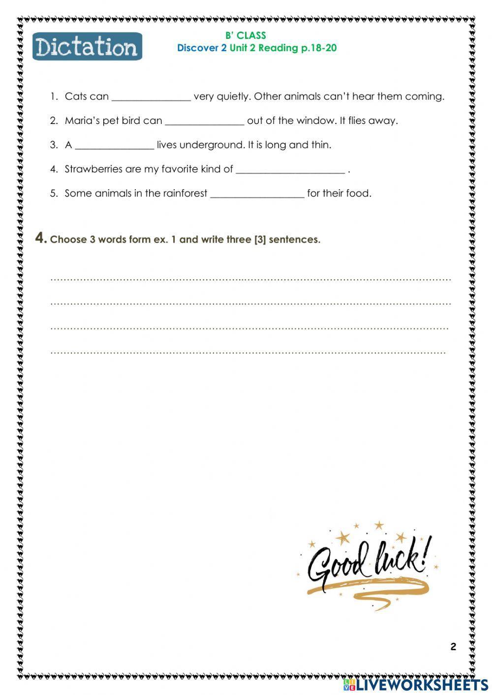 Oxford discover 2 unit 2 reading