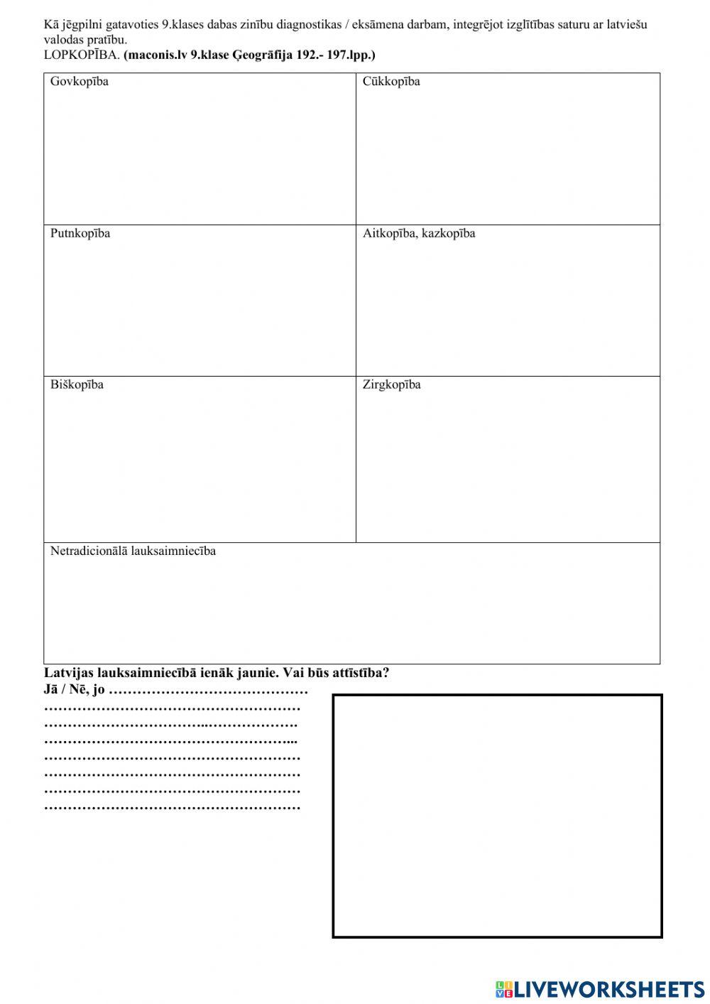 Primārais sektors. Latvijas lauksaimniecība